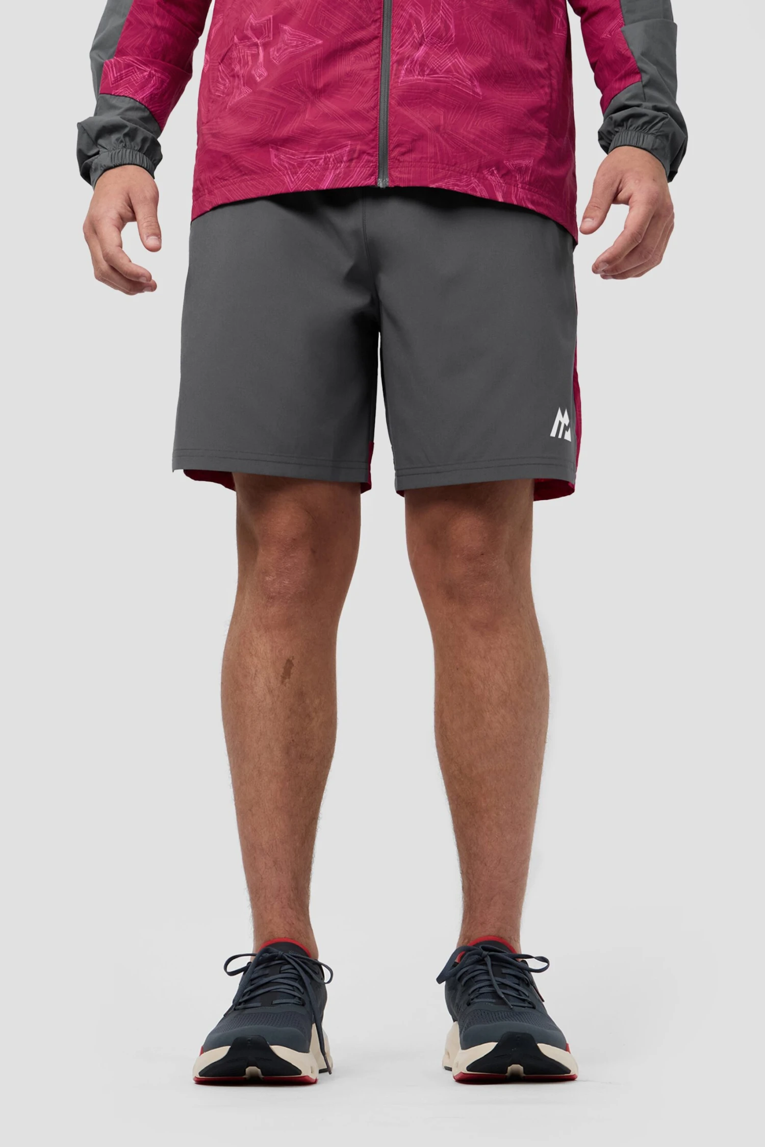 Geo M Print Short - Slate Grey/Cherry 7 Geo M Print Short - Slate Grey/Cherry - Image 5
