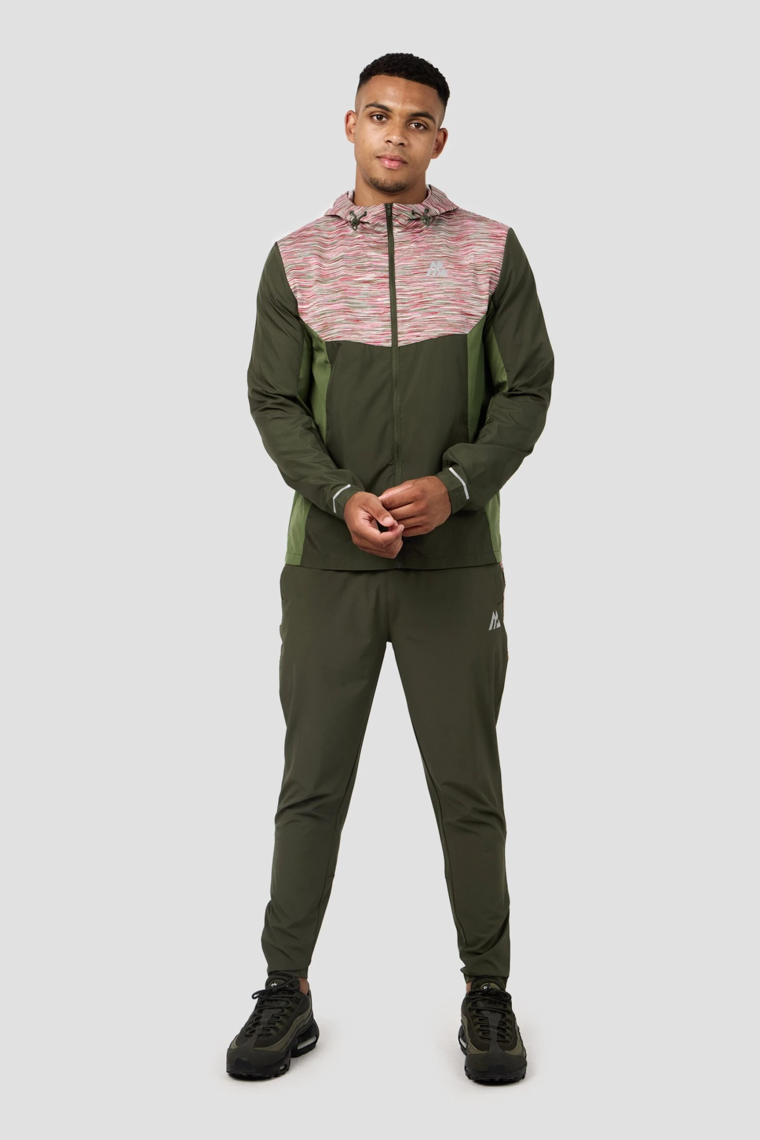 Trail Panel Running Pant - Khaki/Pink/Red 7 Trail Panel Running Pant - Khaki/Pink/Red - Image 5