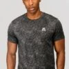 Alto Printed T-Shirt - Jet Grey/Black -Sport Wear Daily Store ALTO PRINTED TEE BLACK JET GREY close front