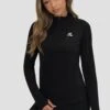 Breathe 1/4 Zip - Black 2 Breathe 1/4 Zip - Black -Sport Wear Daily Store BREATHE 1 4 ZIP BLACK close front