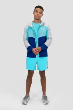 Breeze 2.0 Windbreaker - Light Smoke Grey/Neon Sky/Marine Blue -Sport Wear Daily Store BREEZE 2.0 WINDBREAKER MICROCHIP BLUEFISH SODALITE BLUE Open