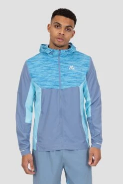 Trail Windbreaker - Slate Blue/Neon Blue Multi