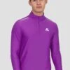 Charge 2.0 1/4 Zip - Electric Purple -Sport Wear Daily Store CHARGE 1 4 ZIP PURPLE CACTUS FLOWER close front