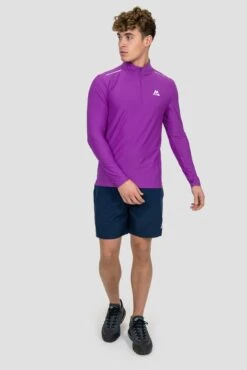Charge 2.0 1/4 Zip - Electric Purple -Sport Wear Daily Store CHARGE 1 4 ZIP PURPLE CACTUS FLOWER full front