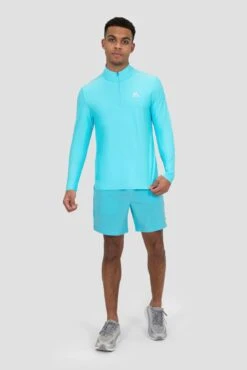 Charge 2.0 1/4 Zip - Neon Sky -Sport Wear Daily Store CHARGE 2.0 1 4 ZIP BLUEFISH Full Frontv2