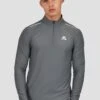 Charge 2.0 1/4 Zip - Cement Grey -Sport Wear Daily Store CHARGE 2.0 1 4 ZIP CEMENT GREY close front