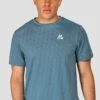 Crux Knit T-Shirt - Steel Blue -Sport Wear Daily Store CRUX KNIT TEE STEEL BLUE close front