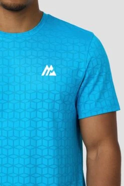 Cube T-Shirt - Maya Blue -Sport Wear Daily Store CUBE T SHIRT ATMOIC BLUE LOGO