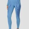 Contour Seamless Legging - Powder Blue/Egyptian Blue -Sport Wear Daily Store ContourSeamlessLegging PowderBlue EgyptianBlue CloseFront