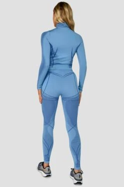 Contour Seamless Legging - Powder Blue/Egyptian Blue -Sport Wear Daily Store ContourSeamlessLegging PowderBlue EgyptianBlue FullBack