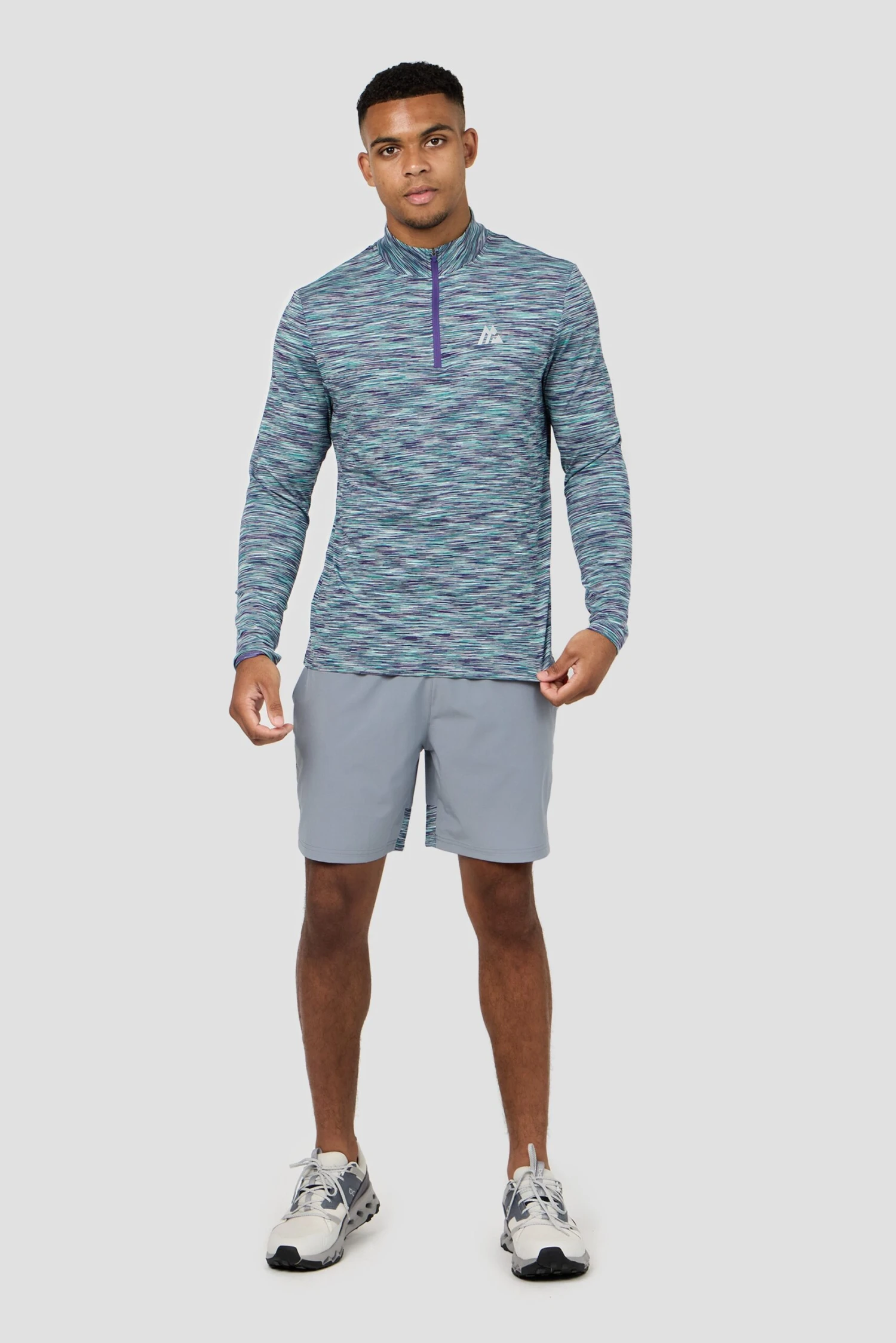 Trail 1/4 Zip - Grey/Green/Purple 5 Trail 1/4 Zip - Grey/Green/Purple - Image 3