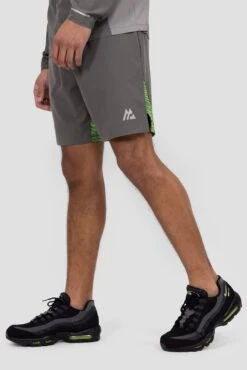 Trail Panel Short - Grey/Green/Black