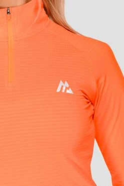 Energy 1/4 Zip - Shocking Orange -Sport Wear Daily Store ENERGY1 4ZIP SafetyOrange close