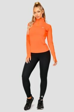 Energy 1/4 Zip - Shocking Orange -Sport Wear Daily Store ENERGY1 4ZIP SafetyOrange front