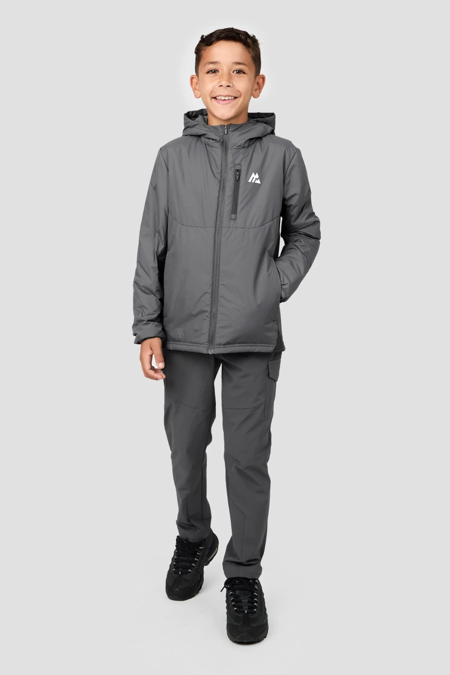Boys Cache Jacket - Cement Grey/Asphalt 5 Boys Cache Jacket - Cement Grey/Asphalt - Image 3
