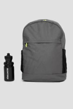 Essential Backpack - Cement Grey/Electric Lime