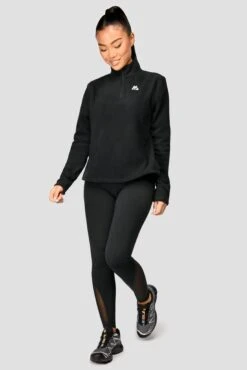 Everest Oversized Polar Fleece 1/4 Zip - Black -Sport Wear Daily Store EVERESTOVERSIZEDPOLARFLEECE1 4ZIP Black front