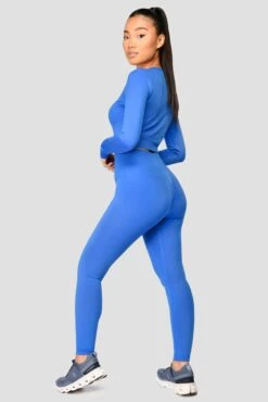 Evolve Seamless Crop - Egyptian Blue 10 Evolve Seamless Crop - Egyptian Blue -Sport Wear Daily Store EVOLVE CORE SEAMLESS LS CROP Egyptian Blue back