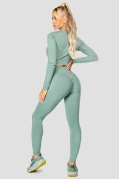 Evolve Seamless Crop - Jade -Sport Wear Daily Store EVOLVECORESEAMLESSLSCROP Jade back