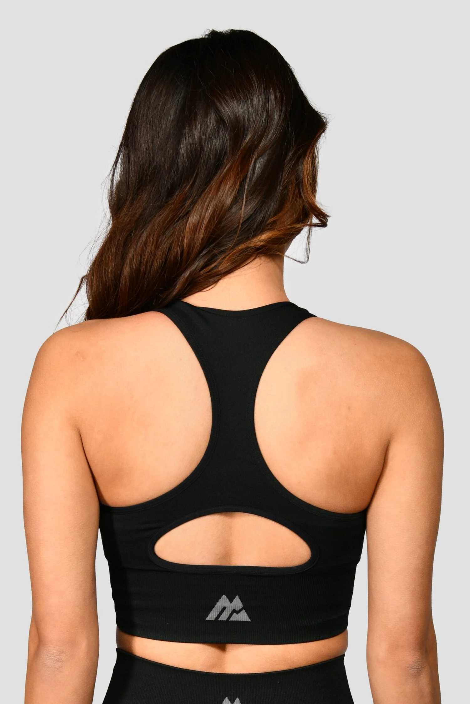 Energy Seamless Bra Top - Black/Cement Grey 4 Energy Seamless Bra Top - Black/Cement Grey - Image 2