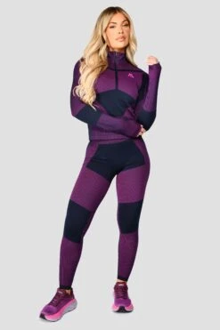 Energy 2.0 Seamless 1/4 Zip - Midnight Blue/Magenta -Sport Wear Daily Store Energy2.0Seamless1 4Zip MidnightBlue Magenta front