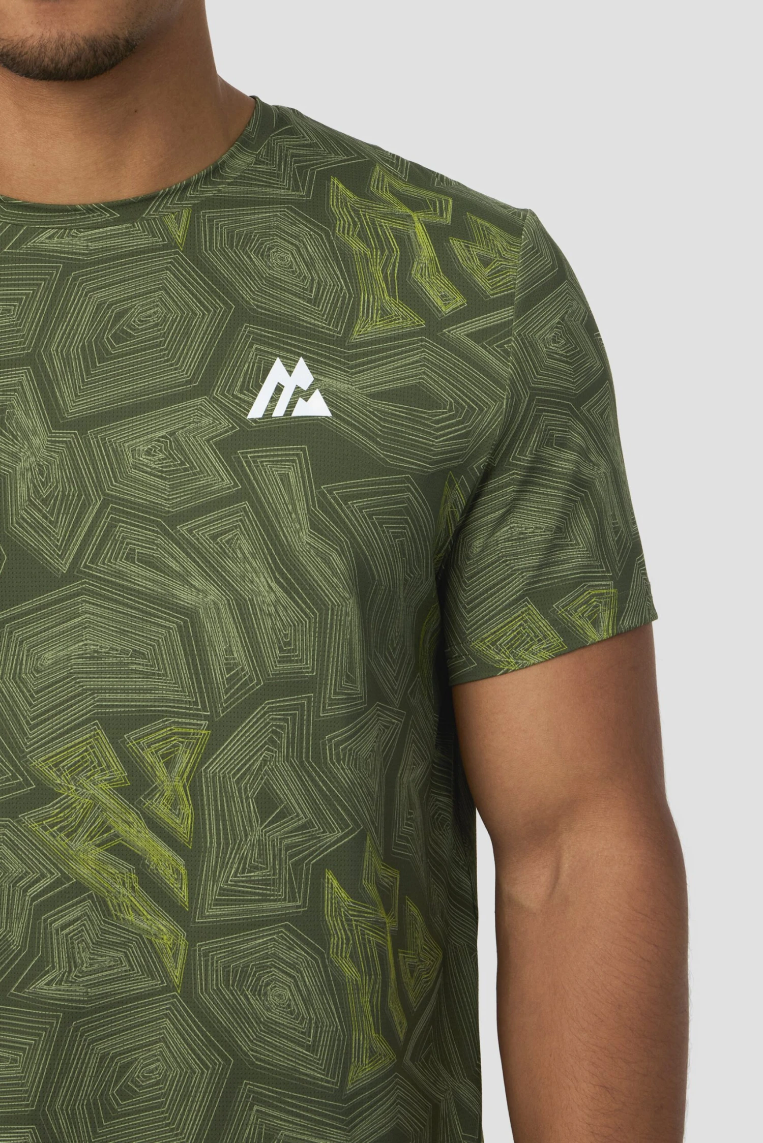 Geo M Print T-Shirt - Elm 9 Geo M Print T-Shirt - Elm - Image 7