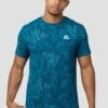 Geo M Print T-Shirt - Abyssal -Sport Wear Daily Store GEO M PRINT T SHIRT SAILOR BLUE CLOSE FRONT