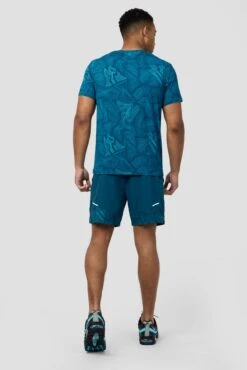Geo M Print T-Shirt - Abyssal -Sport Wear Daily Store GEO M PRINT T SHIRT SAILOR BLUE FULL BACK
