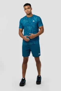 Geo M Print T-Shirt - Abyssal -Sport Wear Daily Store GEO M PRINT T SHIRT SAILOR BLUE FULL FRONT