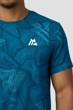 Geo M Print T-Shirt - Abyssal -Sport Wear Daily Store GEO M PRINT T SHIRT SAILOR BLUE LOGO