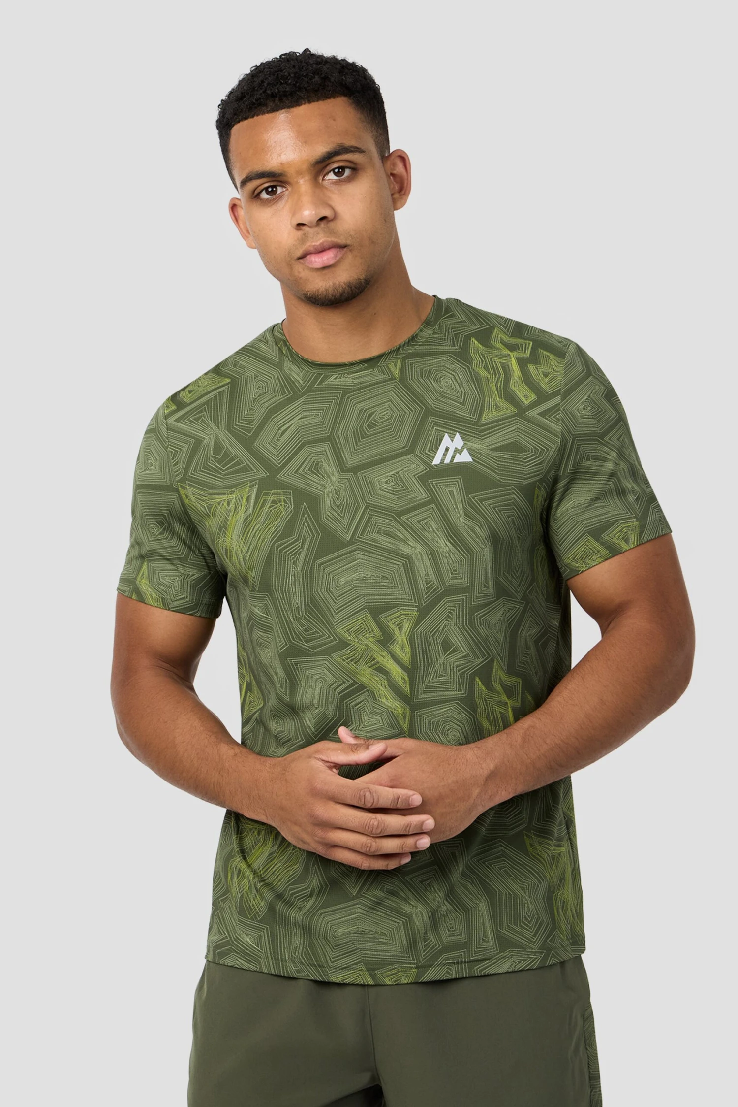 Geo M Print T-Shirt - Elm 3 Geo M Print T-Shirt - Elm