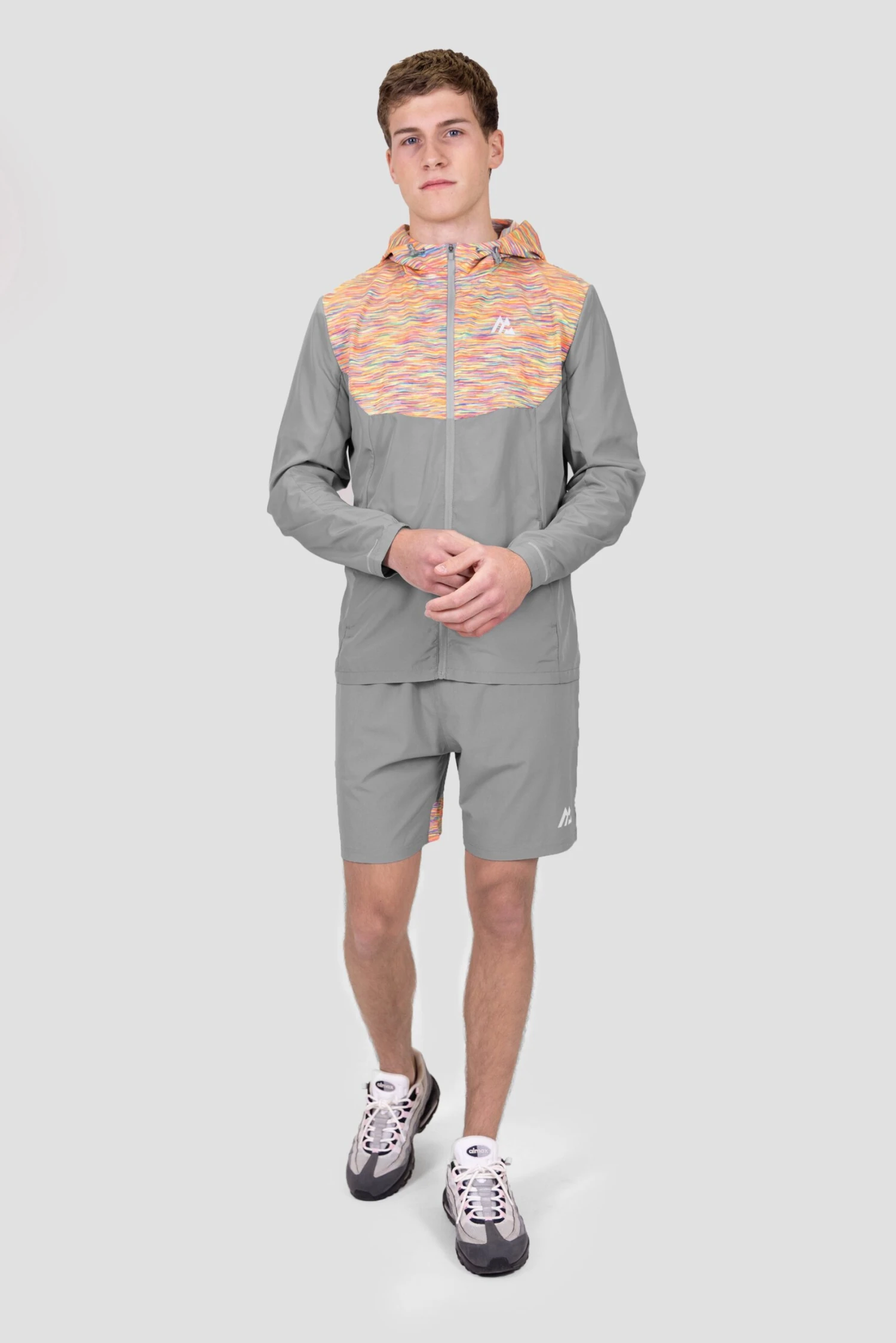 Trail Windbreaker - Grey/Blue/Pink/Orange 5 Trail Windbreaker - Grey/Blue/Pink/Orange - Image 3