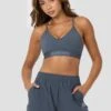 Icon 2.0 Strappy Bra - Greyed Indigo -Sport Wear Daily Store ICON BRA INDIGO GREY 1 2