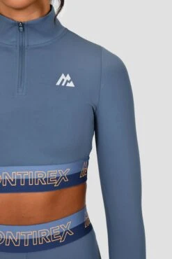 Icon Contrast 1/4 Zip - Greyed Indigo/Province/Agency -Sport Wear Daily Store ICON CONTRAST 2.0 1 4 ZIP GREYED INDIGO PROVINCE AGENCY logo detail