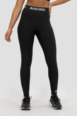 Icon Full Length Legging - Black -Sport Wear Daily Store ICON FULL LENGTH LEGGING BLACK Close Front 1