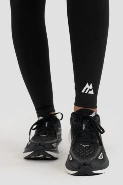 Icon Full Length Legging - Black -Sport Wear Daily Store ICON FULL LENGTH LEGGING BLACK Front Logo