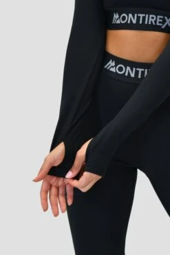 Icon 1/4 Zip - Black -Sport Wear Daily Store ICON1.4ZIPTOPBLACKsleevedetail