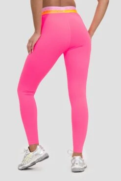 Icon Contrast 2.0 Legging - Neon Pink/Ice Tango/Pink Sugar -Sport Wear Daily Store ICONCONTRAST2.0LEGGING KNOCKOUTPINK ORANGEPOP BONBON CloseBack v3