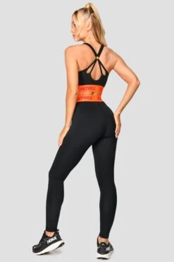 Icon Contrast Bra Top - Black/Safety Orange/Cardinal Red -Sport Wear Daily Store ICONCONTRASTBRATOP Black SafetyOrange CardinalRed back 1