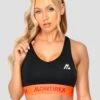 Icon Contrast Bra Top - Black/Safety Orange/Cardinal Red -Sport Wear Daily Store ICONCONTRASTBRATOP Black SafetyOrange CardinalRed closefront