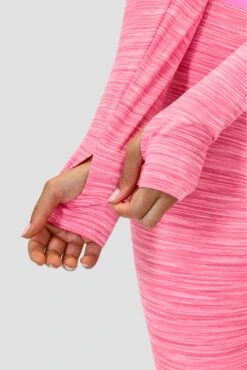 Icon Lite Long Sleeve Crop Top - Pink Multi -Sport Wear Daily Store ICONLITELSCROPFUCHSHIA CANDYFLOSS PINKROSE FRAMBOISEsleevedetail