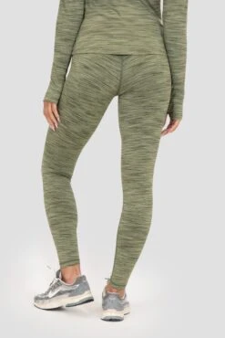 Icon Lite Legging - Khaki Multi -Sport Wear Daily Store ICON LITE LEGGING OIL GREEN FOUR LEAF CLOVER TEA Close Back