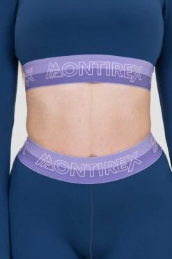 Icon Contrast 1/4 Zip - Agency/Occitania/Lavandula -Sport Wear Daily Store Icon Contrast 1 4 Zip Agency Occitania Lavandula band detail