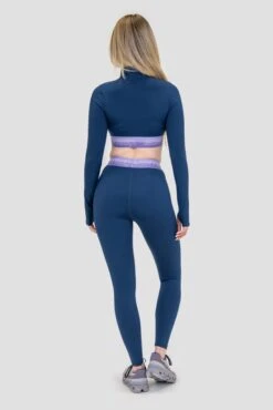 Icon Contrast 1/4 Zip - Agency/Occitania/Lavandula -Sport Wear Daily Store Icon Contrast 1 4 Zip Agency Occitania Lavandula full back