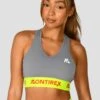 Icon Contrast Bra Top - Cadet Grey/OG Neon/Cardinal Red -Sport Wear Daily Store Icon Contrast Bra Top Cadet Grey OG Neon Cardinal Red close front