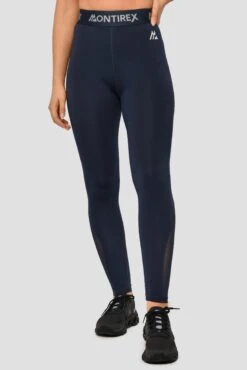 Icon Full Length Legging - Midnight Blue -Sport Wear Daily Store Icon Full Length Legging Midnight Blue Close Front