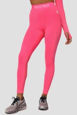 Icon Full Length Legging - Neon Pink -Sport Wear Daily Store Icon Full Length Legging Neon Pink Close Front copy