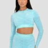 Icon Lite Long Sleeve Crop - Neon Sky/Summer Sky/Blue Icing