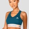 Icon Contrast Bra Top - Cruise/Apricot Cream/Moroccan Blue -Sport Wear Daily Store IconContrastBraTop Cruise ApricotCream MoroccanBlue closefront