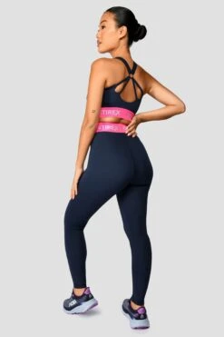 Icon Contrast Bra Top - Midnight Blue/Neon Pink/Capri -Sport Wear Daily Store IconContrastBraTop MidnightBlue NeonPink Capri back